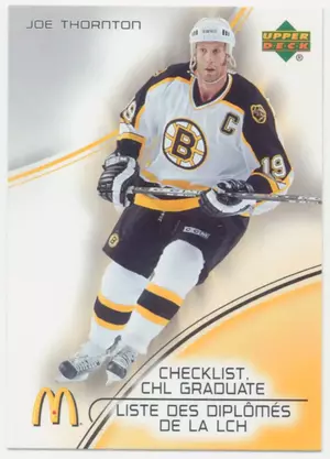2005-06 UPPER DECK McDONALD'S - JOE THORNTON #CG5 CHECKLIST