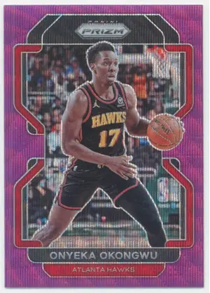 2021-22 Panini Prizm - Onyeka Okongwu #75 Purple Wave Prizm Parallel
