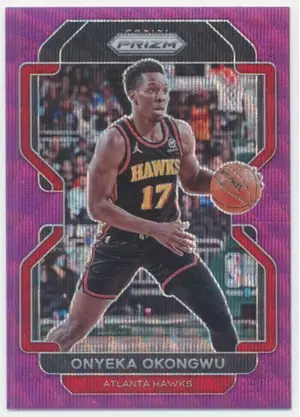 2021-22 Panini Prizm - Onyeka Okongwu #75 Purple Wave Prizm Parallel