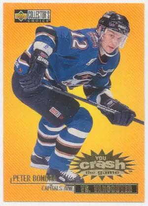 1997-98 COLLECTOR'S CHOICE - PETER BONDRA #C25 YOU CRASH THE GAME