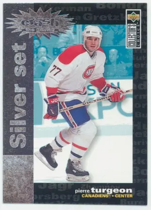 1995-96 COLLECTOR'S CHOICE - PIERRE TURGEON #C15 YOU CRASH THE GAME SILVER SET