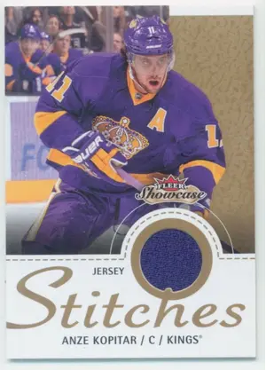 2013-14 FLEER SHOWCASE - ANZE KOPITAR #S-AK STITCHES
