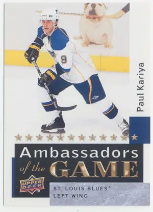2009-10 UPPER DECK - PAUL KARIYA #AG49 AMBASSADORS OF THE GAME