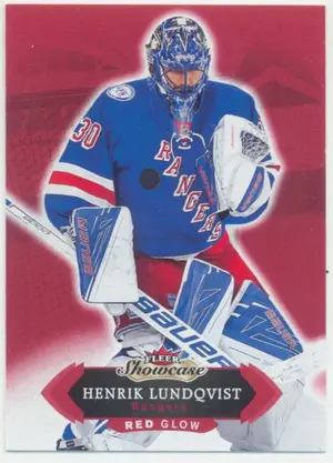 2016-17 FLEER SHOWCASE - HENRIK LUNDQVIST #71 RED GLOW