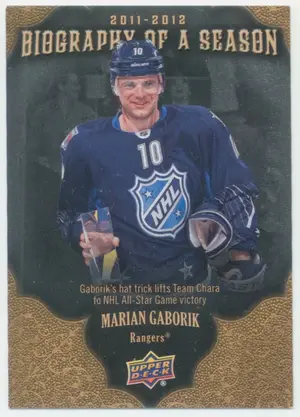 2011-12 UPPER DECK BIOGRAPHY OF A SEASON - MARIAN GABORIK #BOS24⚠️