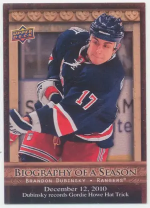 2010-11 UPPER DECK BIOGRAPHY OF A SEASON - BRANDON DUBINSKY #BOS20⚠️