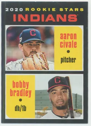 2020 Topps Heritage - Aaron Civale/Bobby Bradley #83 Rookie Stars