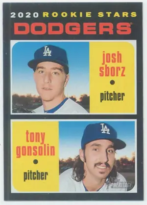2020 Topps Heritage - Josh Sborz/Tony Gonsolin #343 Rookie Stars
