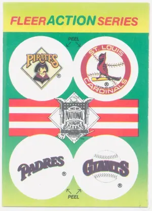 1990 Fleer - Pittsburgh Pirates/St. Louis Cardinals/San Diego Padres/San Francisco Giants #PSSS Team Stickers Inserts