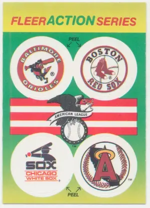 1990 Fleer - Baltimore Orioles/Boston Red Sox/Chicago White Sox/California Angels #BBCC Team Stickers Inserts