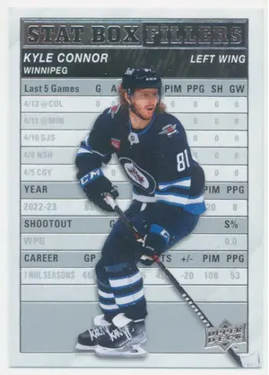 2023-24 UPPER DECK - KYLE CONNOR #SB-8 STAT BOX FILLERS