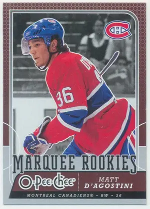 2008-09 O-PEE-CHEE - MATT D'AGOSTINI #523 MARQUEE ROOKIES
