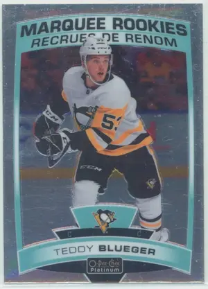 2019-20 O-PEE-CHEE PLATINUM - TEDDY BLUEGER #156 MARQUEE ROOKIES