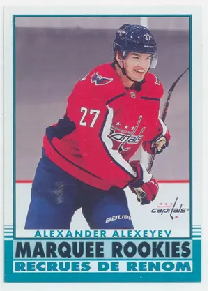 2020-21 O-PEE-CHEE - ALEXANDER ALEXEYEV #639 MARQUEE ROOKIES RETRO