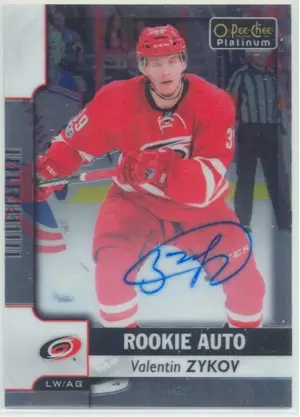 2017-18 O-PEE-CHEE PLATINUM - VALENTIN ZYKOV #R-VZ ROOKIE AUTO