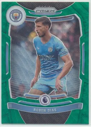 2021-22 Panini Prizm Premier League - Ruben Dias #2 Green Wave Prism Parallel