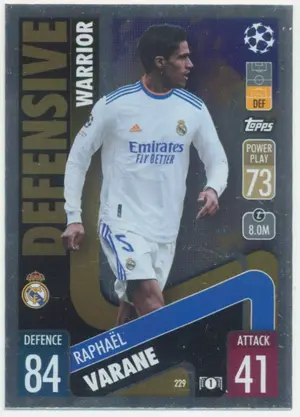 2021-22 Topps Match Attax UCL - Raphael Varane #229 Defensive Warrior