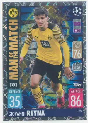 2021-22 Topps Match Attax UCL - Giovanni Rayna #398 Man of the Match
