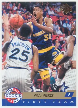1992-93 Upper Deck - Billy Owens #AR3 All-Rookie Team⚠️