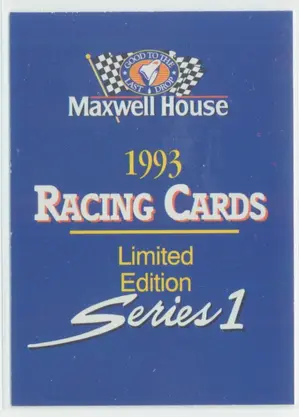 1993 Maxwell House - Maxwell House Racing Cards Offer #PROMO