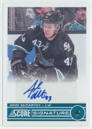 2013-14 SCORE - JOHN McCARTHY #SS-MC SIGNATURES
