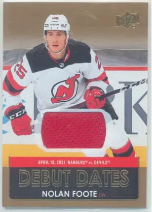 2021-22 UPPER DECK - NOLAN FOOTE #DD-23 DEBUT DATES JERSEY