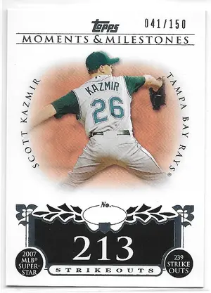 2008 Topps Moments & Milestones #107 Scott Kazmir (041/150)