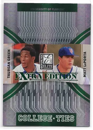 2007 Donruss Elite Extra Edition College Ties #CT-5 Taurean Green & Matt LaPorta (0254/1500)