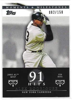 2007 Topps Moments & Milestones #35 Alex Rodriguez (082/150)