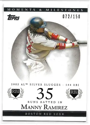 2007 Topps Moments & Milestones #135 Manny Ramirez (072/150)