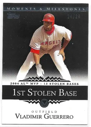 2007 Topps Moments & Milestones Black #44 Vladimir Guerrero (24/29)