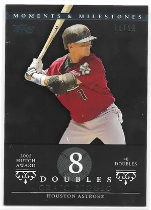 2007 Topps Moments & Milestones Black #108 Craig Biggio (14/29)