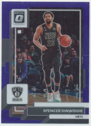 2022-23 Panini Donruss Optic - Spencer Dinwiddie #175 Purple Prizm Parallel