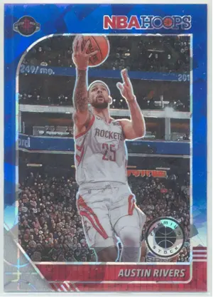 2019-20 Panini NBA Hoops Premium Stock - Austin Rivers #72 Blue Cracked Ice Parallel