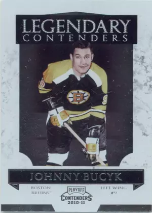 2010-11 PLAYOFF CONTENDERS - JOHNNY BUCYK #8 LEGENDARY CONTENDERS