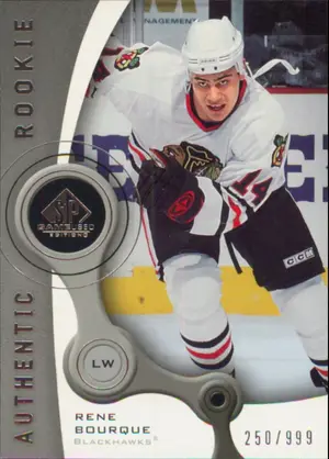 2005-06 SP GAME USED - RENE BOURQUE #116 AUTHENTIC ROOKIE 250/999