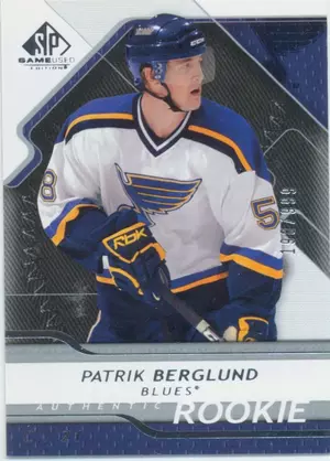 2008-09 SP GAME USED - PATRIK BERGLUND #159 AUTHENTIC ROOKIE 198/999