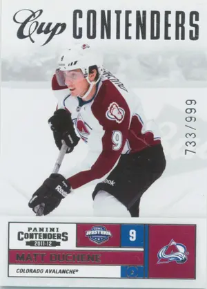 2011-12 PANINI CONTENDERS - MATT DUCHENE #109 CUP CONTENDERS 733/999