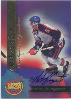 1995 SIGNATURES ROOKIES - NOLAN BAUMGARTNER #25 SIGNATURES 3118/7750