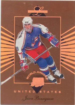 1994-95 LEAF LIMITED - JASON BONSIGNORE #3 WORLD JUNIORS USA 2303/5000