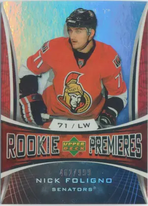 2007-08 TRILOGY - NICK FOLIGNO #165 ROOKIE 482/999