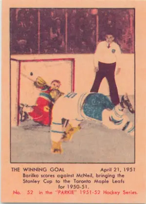 1993-94 PARKHURST - BILL BARILKO #PR-35 PARKIE REPRINTS