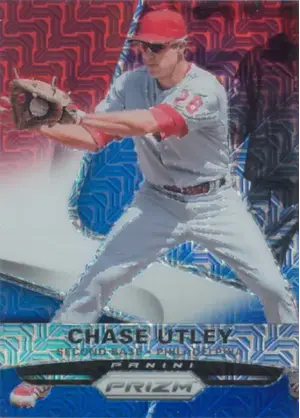 2015 Panini Prizm - Chase Utley #41 Red White & Blue Mojo Prizm Parallel