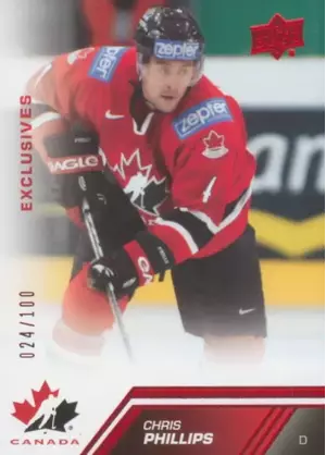 2013-14 TEAM CANADA - CHRIS PHILLIPS #27 EXCLUSIVES 24/100