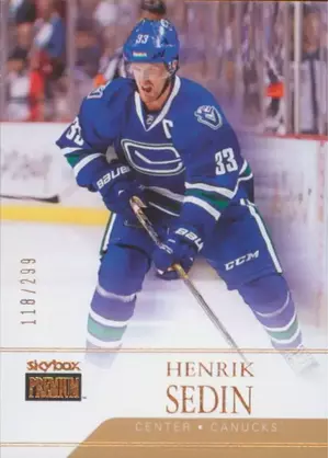 2014-15 SHOWCASE - HENRIK SEDIN #12 SKYBOX PREMIUM 118/299