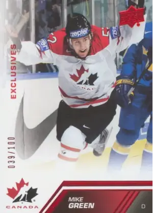 2013-14 TEAM CANADA - MIKE GREEN #103 EXCLUSIVES 39/100