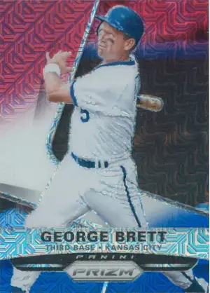 2015 Panini Prizm - George Brett #165 Red White & Blue Mojo Prizm Parallel