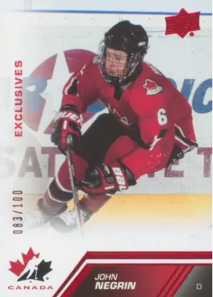 2013-14 TEAM CANADA - JOHN NEGRIN #54 EXCLUSIVES 83/100