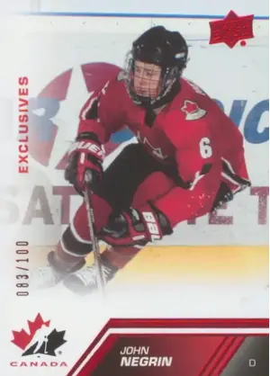 2013-14 TEAM CANADA - JOHN NEGRIN #54 EXCLUSIVES 83/100