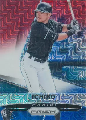 2015 Panini Prizm - Ichiro Suzuki #77 Red White & Blue Mojo Prizm Parallel